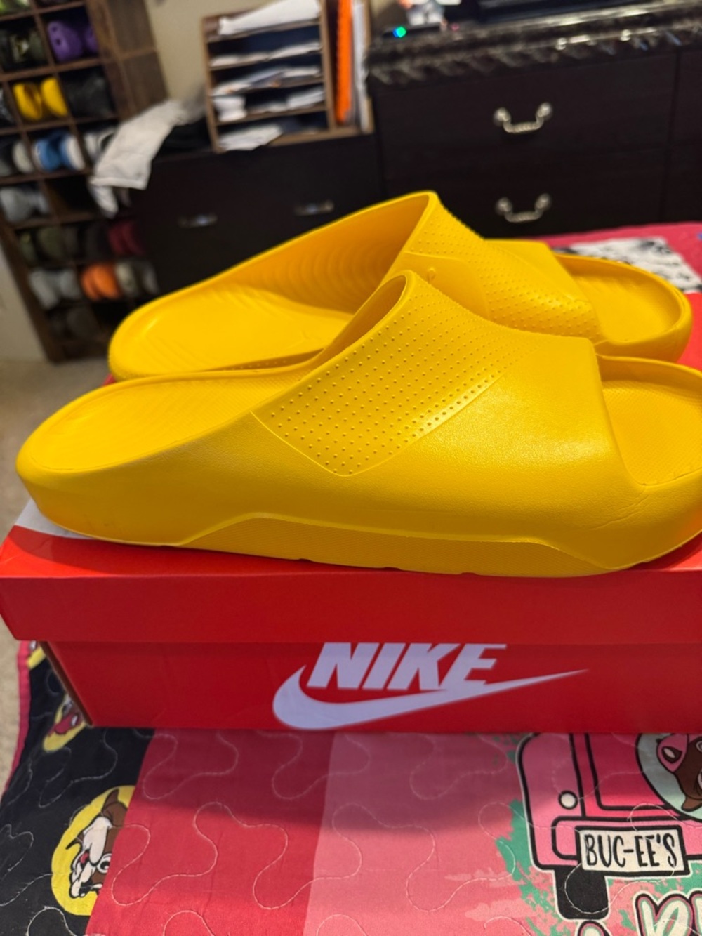 Nike Men’s Bright Yellow Slide Sandals